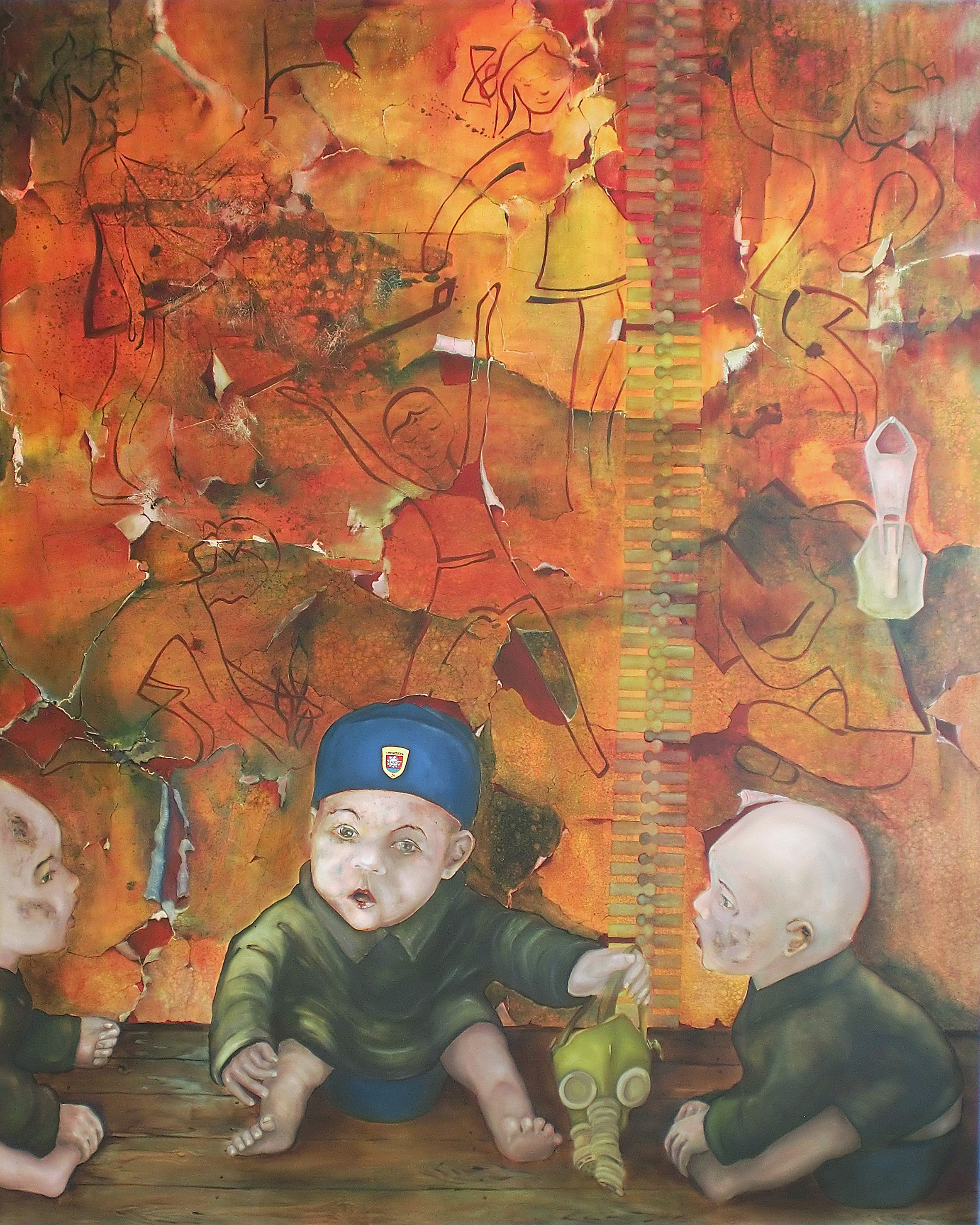 Pripetė (Pripyat).Drobė, aliejus (Canvas, oil). 180x150cm. 2018m.