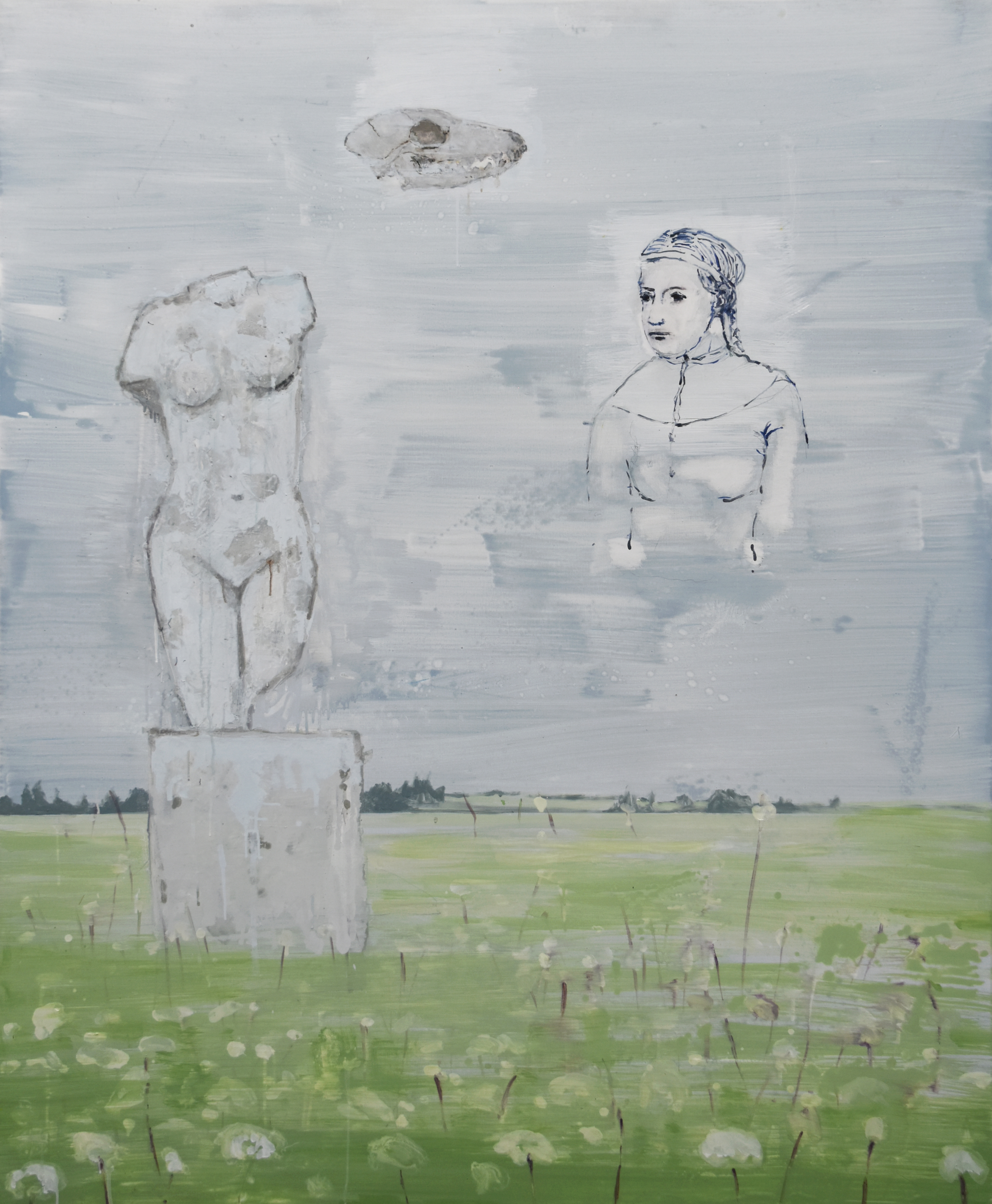 V. Paukštelis, Kultūrinis peizažas_Cultural Landscape,2019, drobė, aliejus_oil on canvas140x170 cm